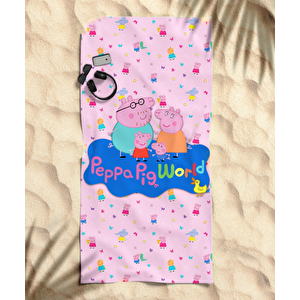 Peppa Pig World Temalı Plaj Havlusu