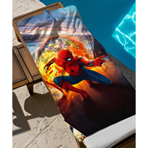 Spiderman Alev Temalı Plaj Havlusu