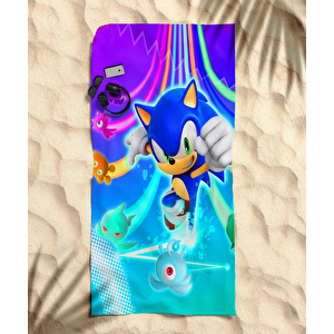 Sonic Power Temalı Plaj Havlusu