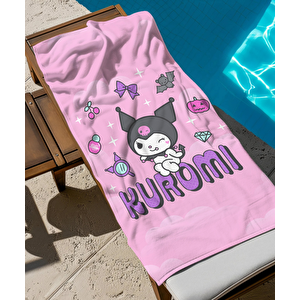 Pembe Kuromi Temalı Plaj Havlusu