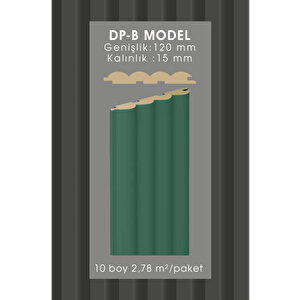 Mdf Duvar Paneli Dp-B Model Pvc Kaplama 12cm*250cm Amazon Yeşili