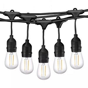 220volt 5 Adet E27 Duylu 5 Metre Kablolu Set (5 Adet S14 Led Ampul Hediyeli)