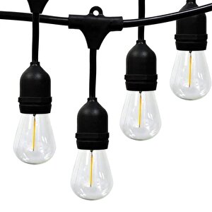 220volt 10 Adet E27 Duylu 10 Metre Kablolu Set (10 Adet S14 Led Ampul Hediyeli)