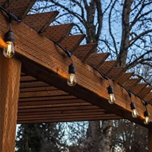 220volt 10 Adet E27 Duylu 10 Metre Kablolu Set (10 Adet S14 Led Ampul Hediyeli)