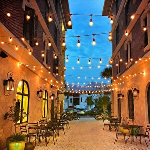 220volt 10 Adet E27 Duylu 10 Metre Kablolu Set (10 Adet S14 Led Ampul Hediyeli)