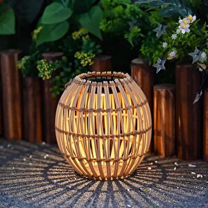 10watt Rattan Güneş Enerjili Solar Dekoratif Bahçe Armatürü