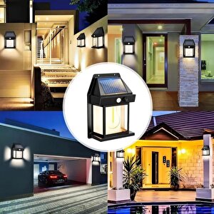 12watt Güneş Enerjili Solar Dekoratif Duvar Apliği (2 Adet)