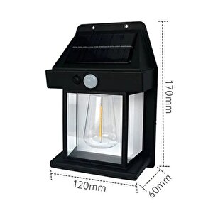 12watt Güneş Enerjili Solar Dekoratif Duvar Apliği (2 Adet)