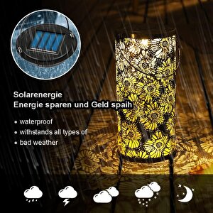 10watt Çiçek Desenli Güneş Enerjili Solar Dekoratif Bahçe Armatürü