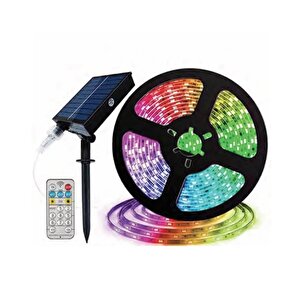 20watt Güneş Panelli Solar 10 Metre Hortum Şerit Led (rgb)