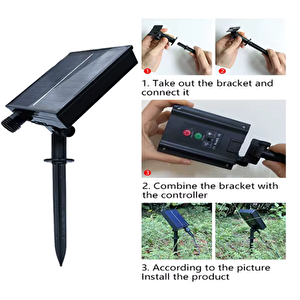 20watt Güneş Panelli Solar 10 Metre Hortum Şerit Led (rgb)