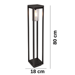 60 Watt Rustik Tasarımlı Solar Alüminyum Bollard Aydınlatma Armatürü
