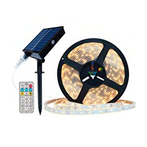20watt Güneş Panelli Solar 10 Metre Hortum Şerit Led (günışığı)