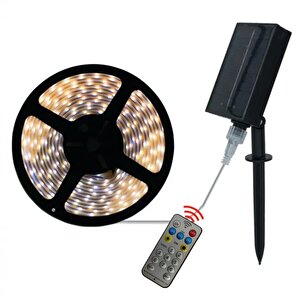 20watt Güneş Panelli Solar 10 Metre Hortum Şerit Led (günışığı)