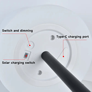 Solar Şarjlı Dekoratif Dış Mekan Led Masa Lambası