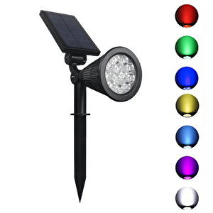 18watt Solar Çim / Bahçe Aydınlatma Armatürü (rgb)