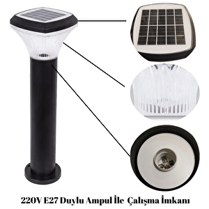 100watt Güneş Enerjili Solar Bahçe Armatürü ( 60cm Direkli )
