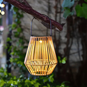 10watt Rattan Güneş Enerjili Solar Dekoratif Bahçe Armatürü