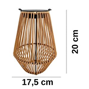 10watt Rattan Güneş Enerjili Solar Dekoratif Bahçe Armatürü