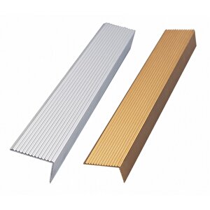 L Model Metal Merdiven Basamak Profili Çıtası Köşebent Bitim Profil Altın Gold Rengi 4cm*2cm*2.7m
