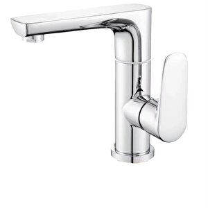 Lavabo Bataryasi Krom Banyo Lavabo Musluk Ağir Pri̇nç Gövde Döner Boru Modern Lüks Armatür Gümüş Gri̇