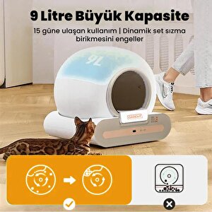Groove Ti+ 65l Wi-fi Otomatik Akıllı Kedi Tuvaleti Kahverengi (ultra Sessiz+app Kontrol+akıllı Sensör+uv Filtre)