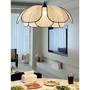 Modern Tasarım Rose Çiçek Sarkıt Avize Rattan Boheme Salon Oturma Odası Mutfak Avizesi