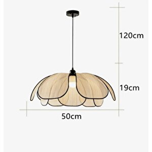 Modern Tasarım Rose Çiçek Sarkıt Avize Rattan Boheme Salon Oturma Odası Mutfak Avizesi