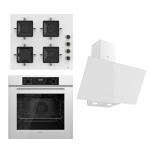 Flowart Serisi Beyaz Set (ss206 + Qbl63cb +d078 ) - Emaye Izgara