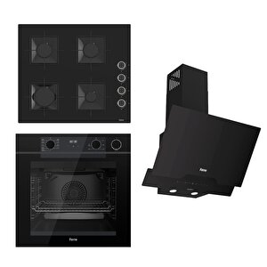 Steamart-fryart-silentart Serisi Siyah Set (ss205 + Qep64cs +d063-sa ) - Emaye Izgara