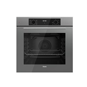 Ferre Flowart Serisi Gri Set (sc408-wfa + Qbl63cpr +d079 ) - Döküm Izgara / 65 Cm Ocak