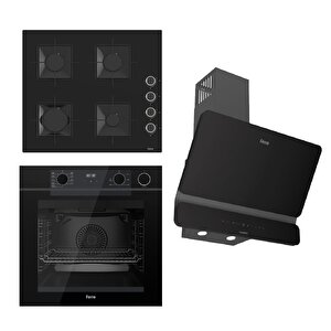 Steamart-fryart-silentart Serisi Siyah Set (ss205 + Qep64cs +d080-sa ) - Emaye Izgara