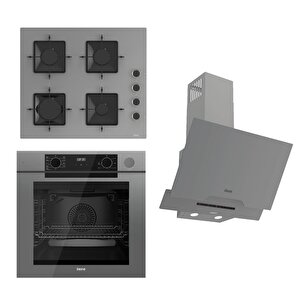 Steamart-fryart-silentart Serisi Gri Set (ss208 + Qep64cpr +d065-sa ) - Emaye Izgara
