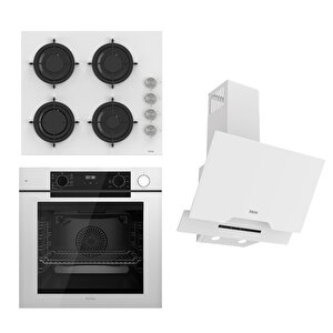 Steamart-fryart-silentart Serisi Beyaz Set (cs206 + Qep64cb +d064-sa ) - Emaye Izgara