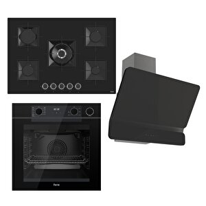 Steamart-fryart  Serisi Siyah Set (ss035 + Qep64cs +d080 ) - Emaye Izgara