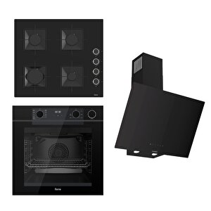 Steamart-fryart-silentart Serisi Siyah Set (ss205 + Qep64cs +d077-sa ) - Emaye Izgara