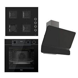 Steamart-fryart  Serisi Siyah Set (ss205 + Qep64cs +d080 ) - Emaye Izgara