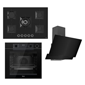 Steamart-fryart Serisi Siyah Set (ss035 + Qep64cs +d063 ) - Emaye Izgara