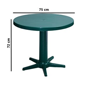 Mt-gf205 Prima Rose Plastik Yuvarlak Bahçe Balkon Masa Ø75 Cm Yeşil