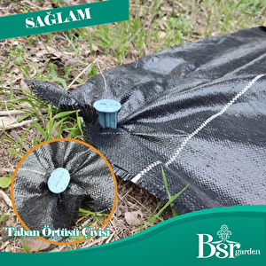100 Adet Sera Taban Örtüsü Çi̇vi̇si̇ 15 Cm Tirnakli Sera Taban Örtüsü Kaziği Sert Plasti̇k Bsr Garden