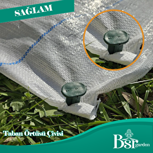 250  Adet Sera Taban Örtüsü Çi̇vi̇si̇ 15 Cm Tirnakli Sera Taban Örtüsü Kaziği Sert Plasti̇k Bsr Garden