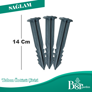 250  Adet Sera Taban Örtüsü Çi̇vi̇si̇ 15 Cm Tirnakli Sera Taban Örtüsü Kaziği Sert Plasti̇k Bsr Garden