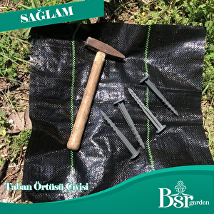 250  Adet Sera Taban Örtüsü Çi̇vi̇si̇ 15 Cm Tirnakli Sera Taban Örtüsü Kaziği Sert Plasti̇k Bsr Garden