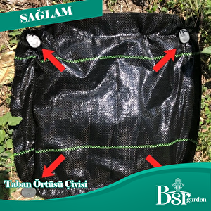 250  Adet Sera Taban Örtüsü Çi̇vi̇si̇ 15 Cm Tirnakli Sera Taban Örtüsü Kaziği Sert Plasti̇k Bsr Garden