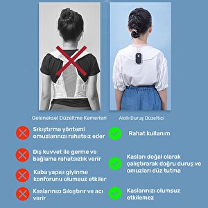 Npo Add01s Şarjlı Titreşimli Otomatik Hatrlatıcı,kamburluk Giderici Ergonomik Akıllı Duruş Düzeltici