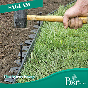 500 Adet Çim Ayırıcı Kazığı 15 Cm Çim Sınırlayıcı Kazığı Plastik Jüt Çivisi Bsr Garden