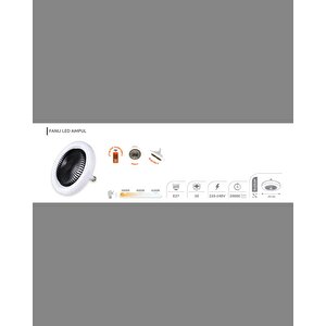 Hzr Fanlı Uzaktan Kumandalı Led Ampul E27 30w