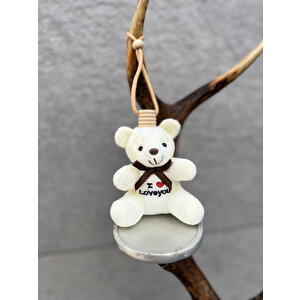 Oto Araç Kokusu Bahar Çiçeği Aromalı Kalıcı Koku I Love You Yazılı Peluş Ayıcık Araba Kokusu Düz