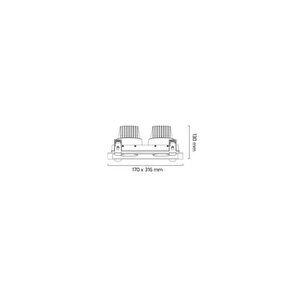 Goya Gy-3042-30 2x28w Cob Ledli Mağaza Armatürü Siyah Kasa Beyaz Işık Rengi
