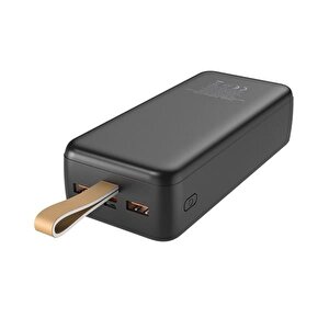 G330 30000mah Micro+type-c+usb Pd20w+qc3.0 18w Siyah Lcd Taşınabilir Pil Şarj Cihazı Powerbank
